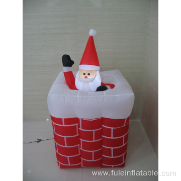 Christmas decoration Santa popping up chimney movement